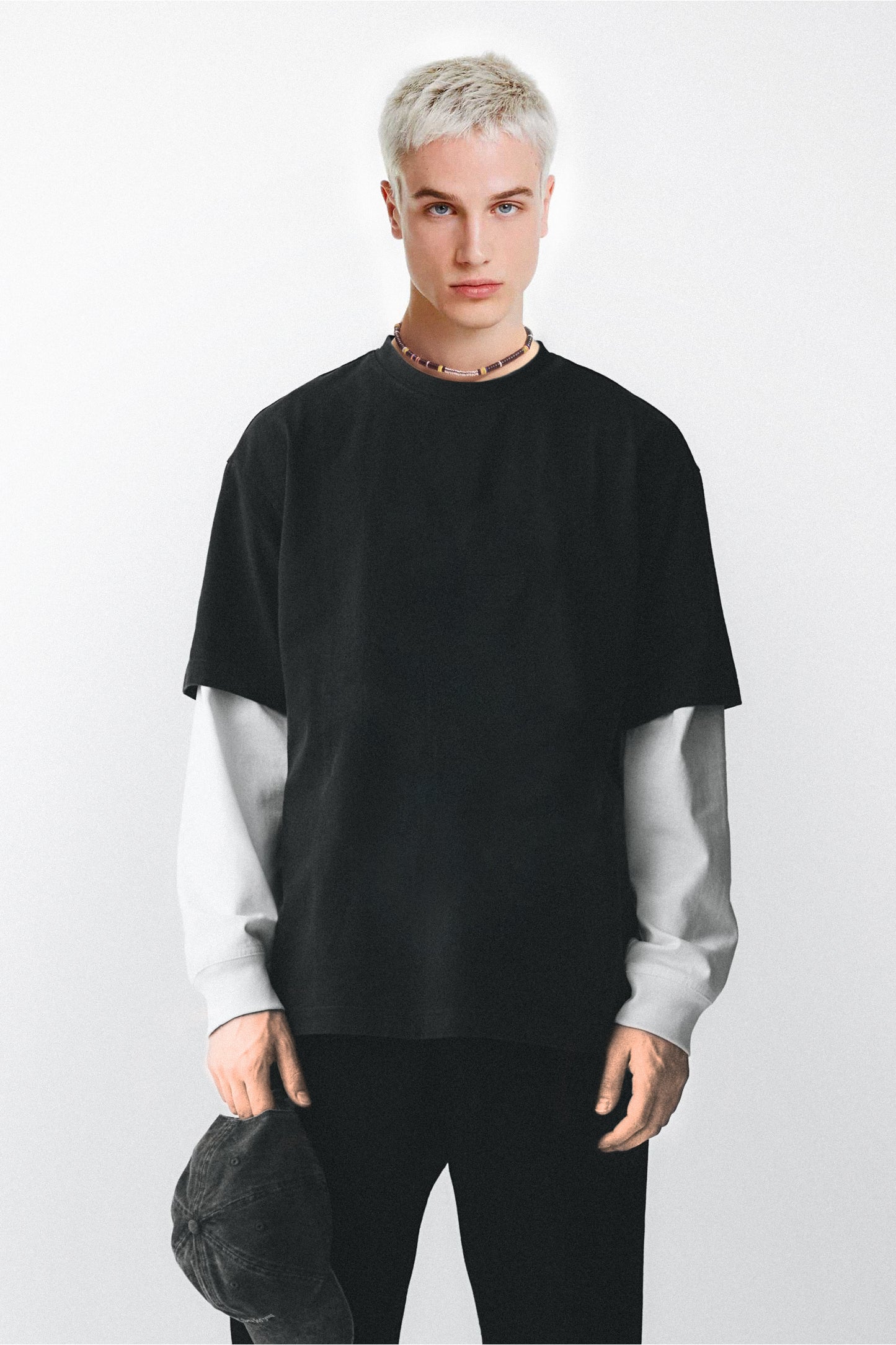 Timeless Black: Plain Oversized T-Shirt