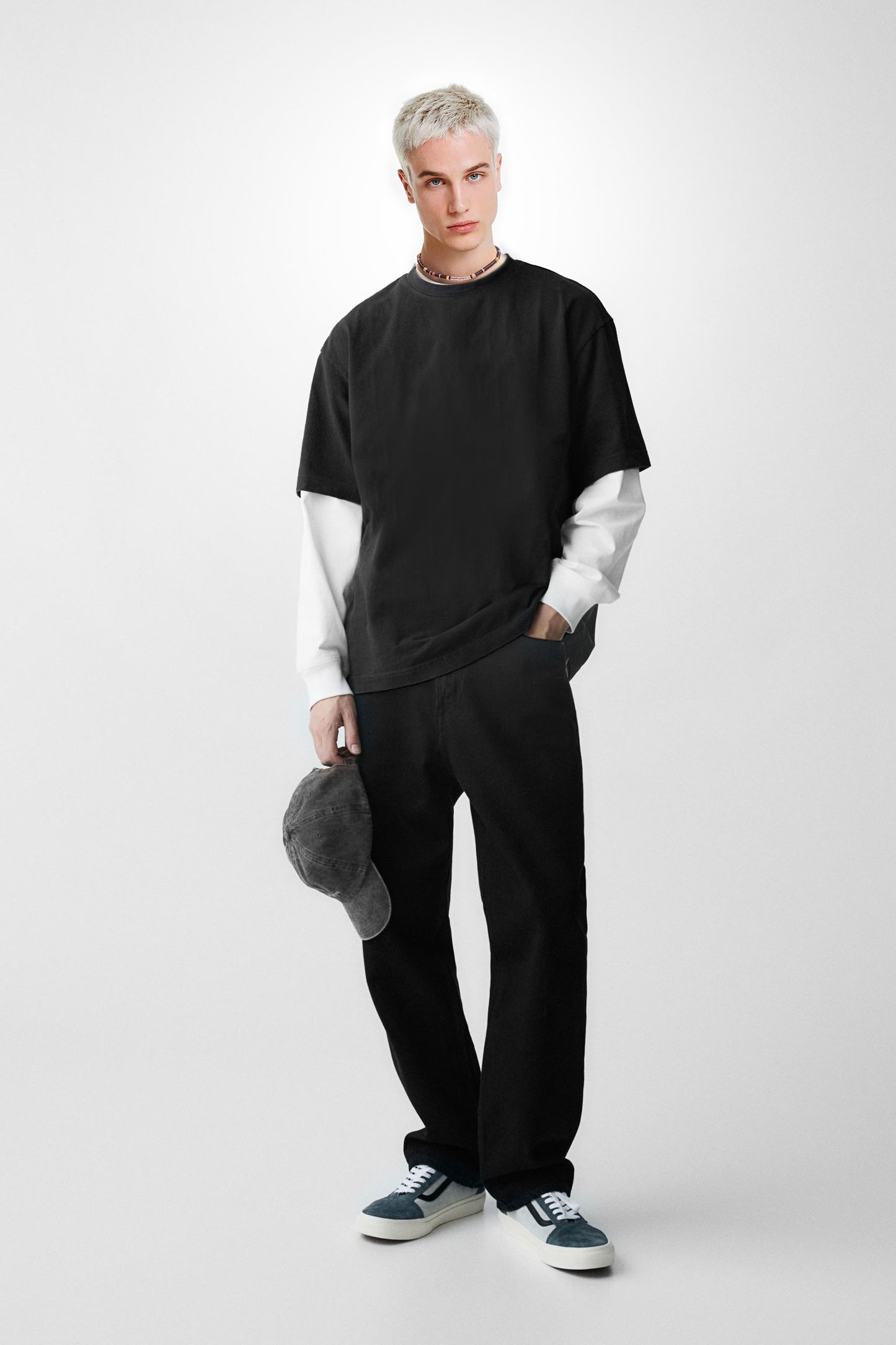 Timeless Black: Plain Oversized T-Shirt